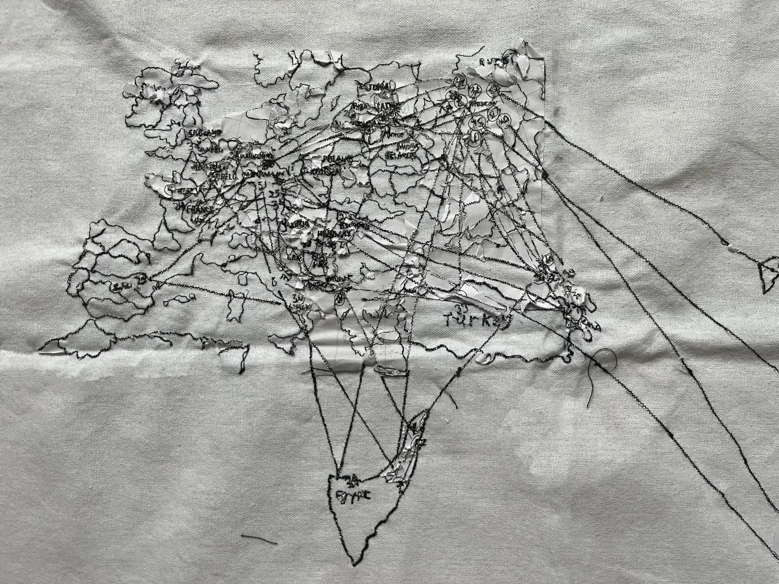 
              Map of my movements 2022-2025 © Maria Arendt              