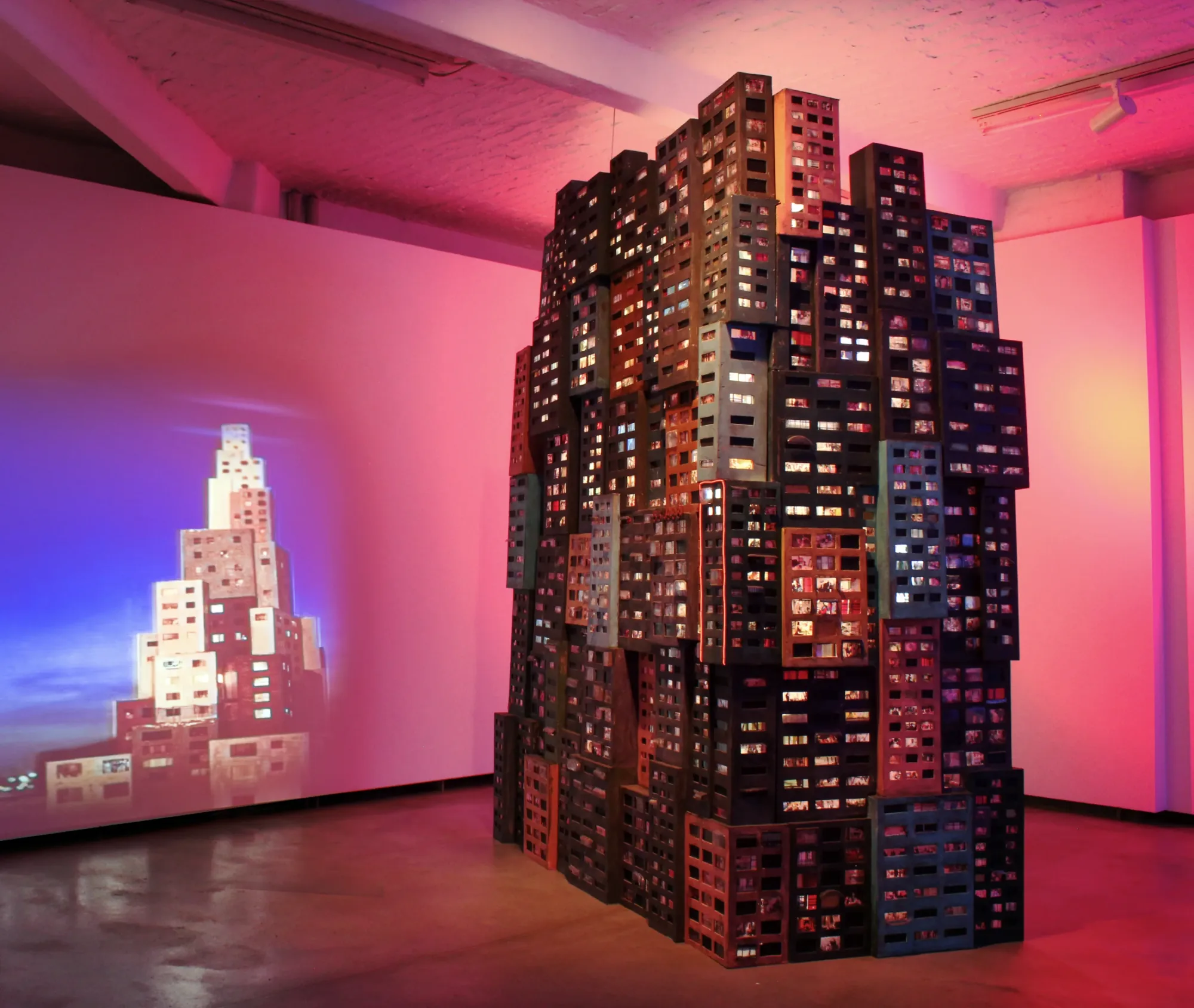 
              Tenement Rising, 2016, City at Night, 2005 © Tracey Snelling              