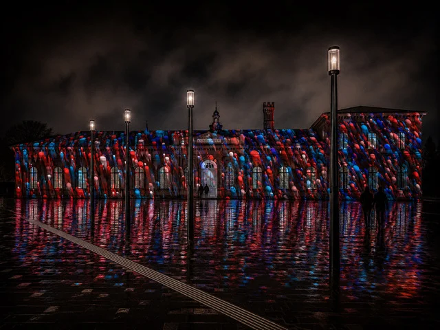 Projection on a fassade